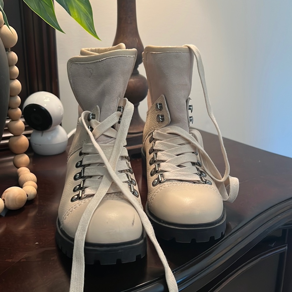 Frye cream boots